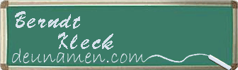 Berndt Kleck Visitenkarte